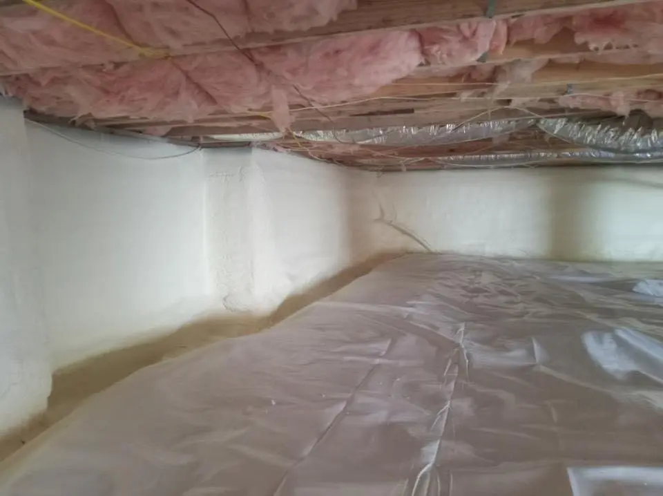 Crawl space encapsulation with closed-cell spray foam for Roof Maintenance in Danville